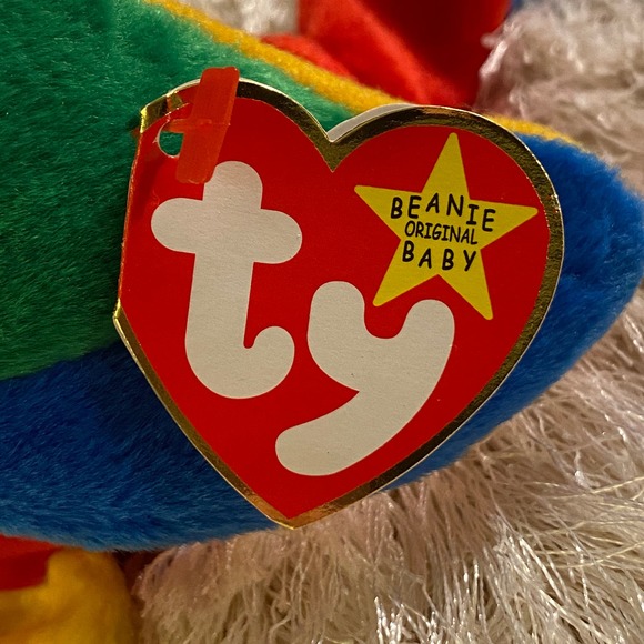 RARE Jabber the Parrot Ty Beanie Baby w/ GRAMMATICAL ERROR! Excellent Condition! - Picture 5 of 16